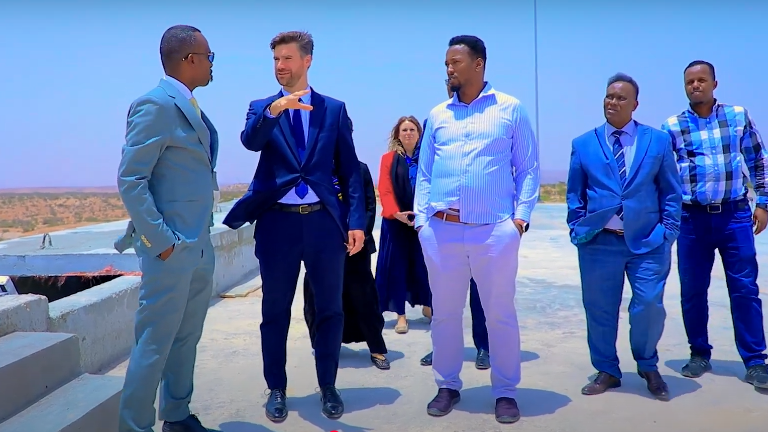 Hargeisa Water Agency General Manager and Ambassador King Tour New Sanitation Plant