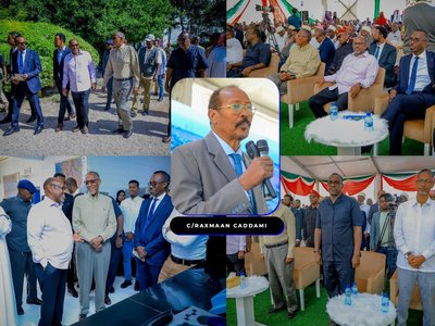 Kalmadii uu ka jeediyey xafladii saaka xadhig ka jarka riiga wakaalada biyaha Hargeysa cabdiraxmaan Cadami.